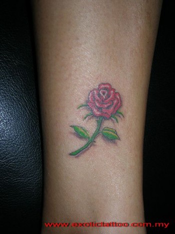 Tatuaje de una pequeña rosa