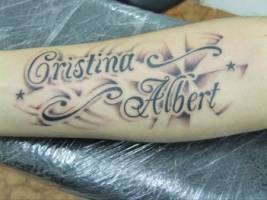 Tatuaje de dos nombres