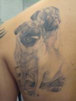 Tatuaje de dos perros