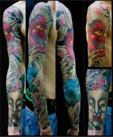 Tatuaje de demonios japoneses en el brazo