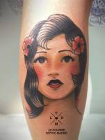 Tatuaje de la cara de una chica