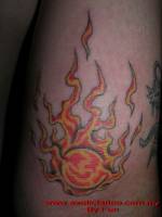 Tatuaje de una bola de fuego