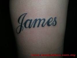 Tatuaje del nombre james