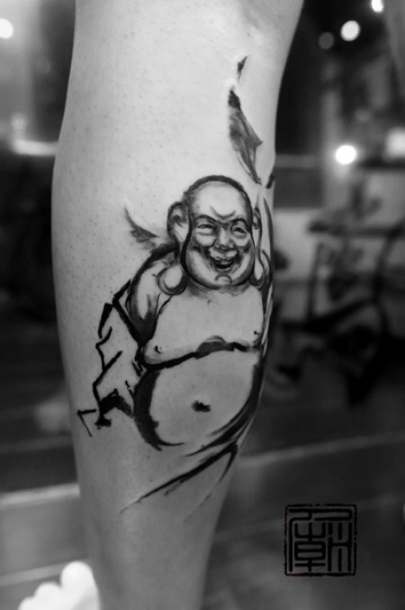 Tatuaje del monje gordo Hotei