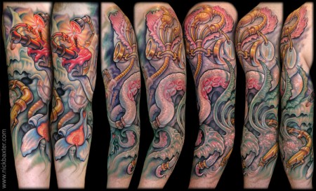 Tatuaje de tentáculos