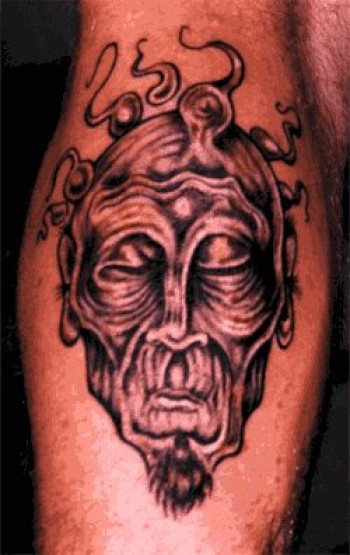Tatuaje de la cara de un fantasma