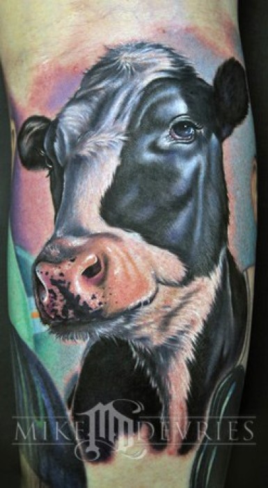 Tatuaje de una vaca