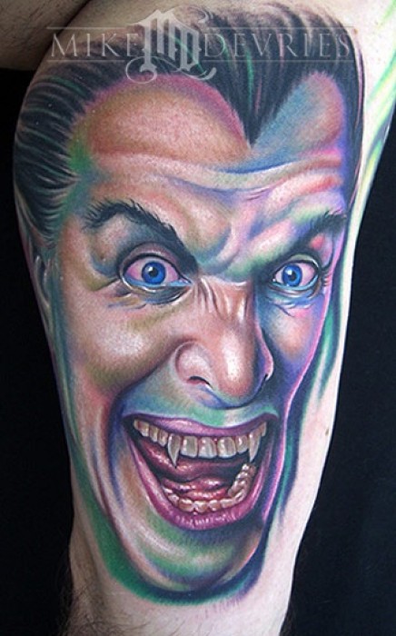 Tatuaje de una cara de Vampiro