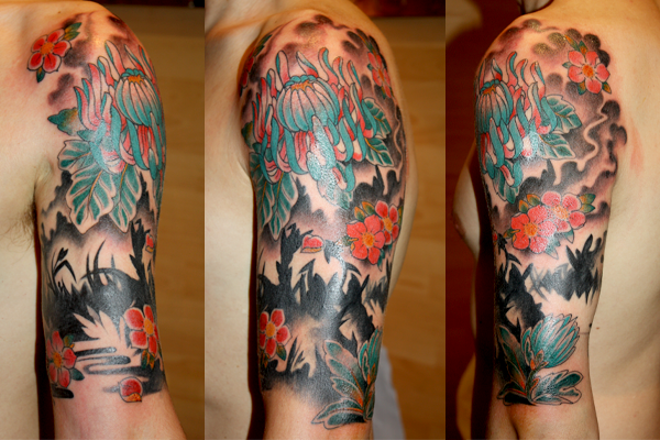 Tatuaje de plantas y flores