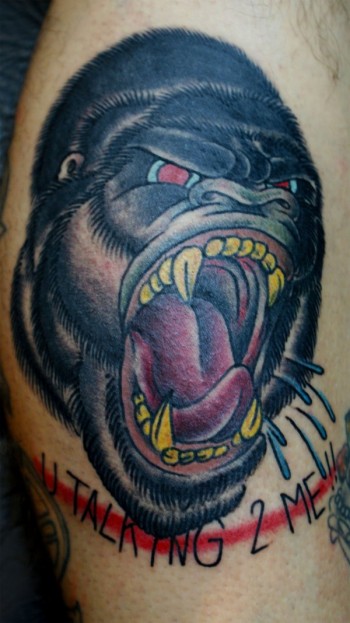 Tatuaje de un Gorila Old School