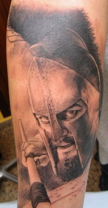 Tatuaje de un espartano