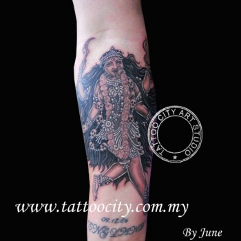 Tatuaje de Kali, la diosa hindú