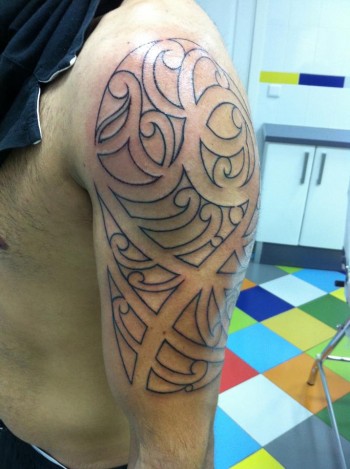Tatuaje de un tribal sin colorear