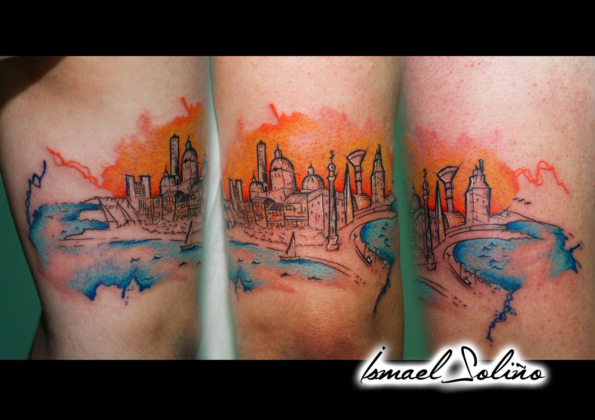 Tatuaje de la ciudad de A Coruña