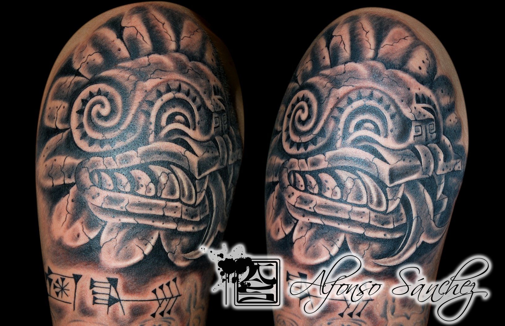 Tatuaje de un dragón maya