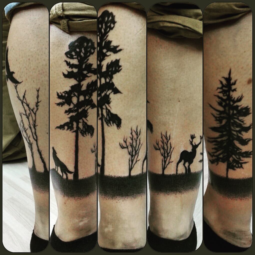 Tattoo de un bosque