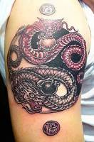 Tatuajes del Yin Yang y unos dragones