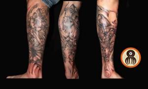 Tatuaje en la pierna de la muerte