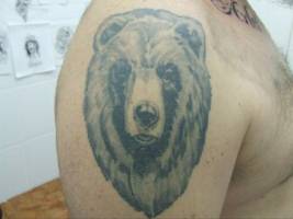 Tatuaje de la cabeza de un oso