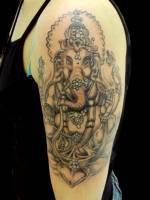 Tatuaje del Dios Ganesha, el Dios con cabeza de Elefante