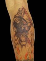 Tatuaje de un guerrero medieval