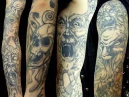 Tatuajes de caras monstruosas