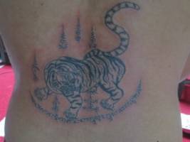 Tatuaje Sak Yant de un tigre