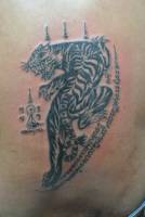 Tatuaje de un tigre Sak Yant