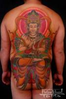 Tatuaje de Buda en la espalda entera