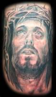 Tatuaje de la cara de cristo