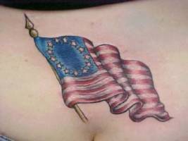 Tatuaje de una bandera