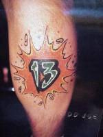 Tatuaje del número 13