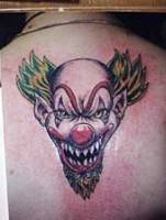 Tatuaje de un payaso malvado
