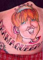 Tatuaje de una chica con diadema de reina