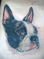 Tatuaje de una cabeza de perro