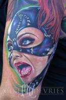 Tatuaje de una hermosa batwoman
