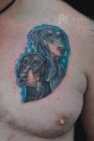 Tatuaje de un par de perros