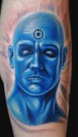 Tatuaje del Dr Manhattan de Watchmen