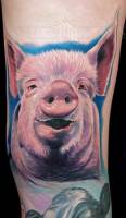 Tatuaje de un cerdo