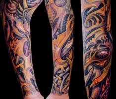 Tatuaje funda estilo metalizado