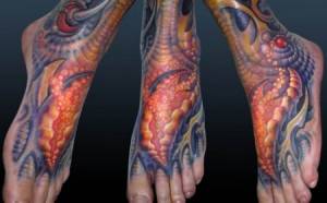 Tatuaje espectacular de una funda para el pie 