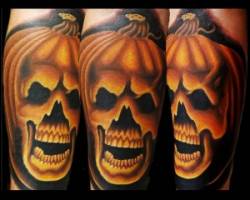 Tatuaje de la calabaza de halloween