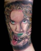 Tatuaje de Medusa, el monstruo mitológico