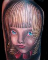 Tatuaje de la cara de una niña
