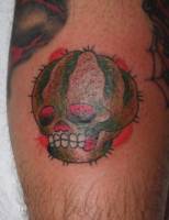 Tatuaje de un cactus calavera