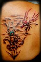 Tatuaje de dos ninfas
