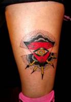 Tatuaje de un ojo en un triangulo