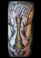 Tatuaje de una ficha de ajedrez