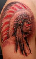 Tatuaje de un Indio Americano
