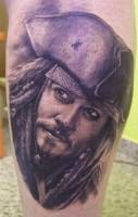 Tatuaje de Jack Sparrow de Piratas del Caribe